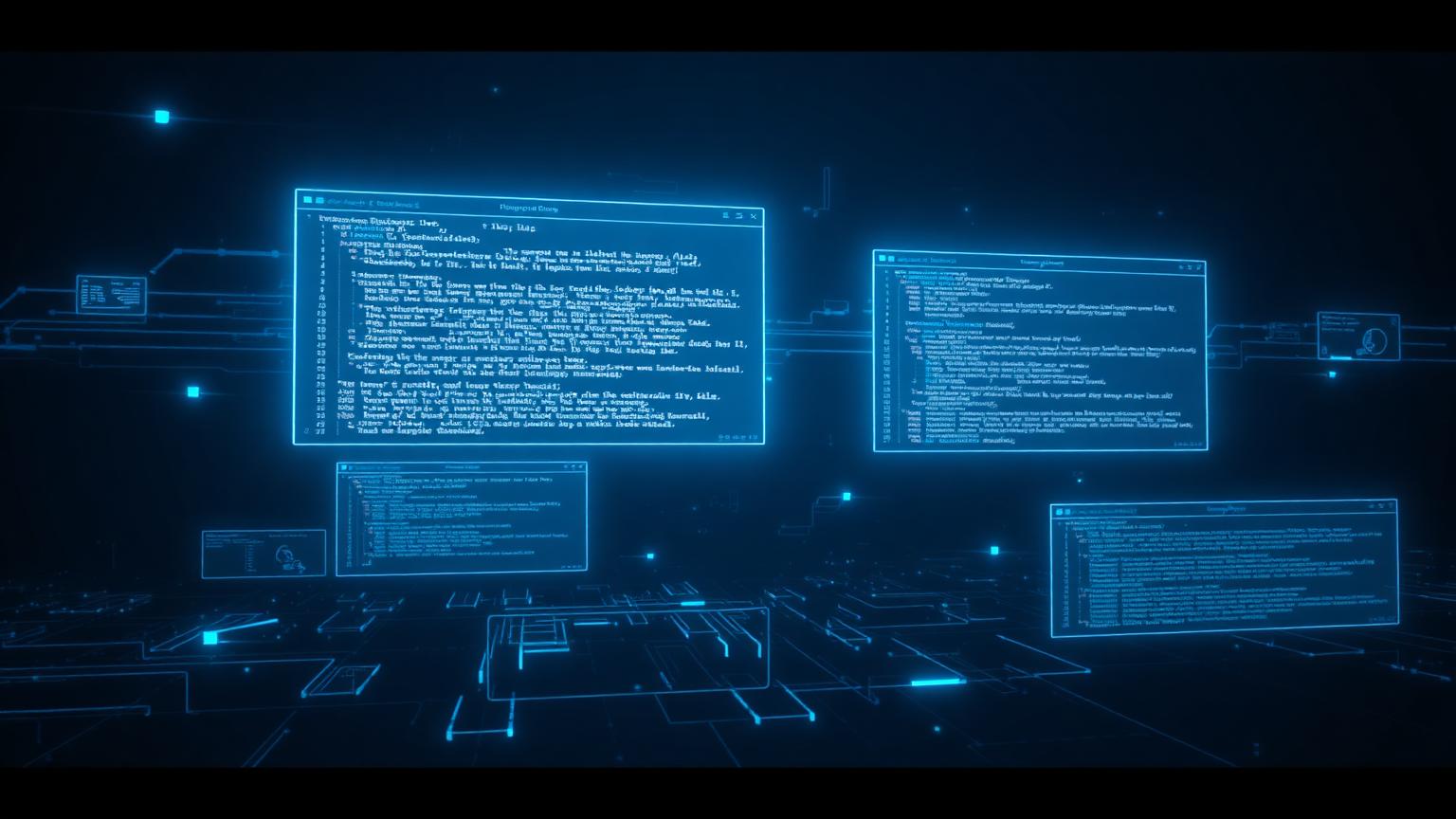 Illustration of a structured prompt being written into an AI